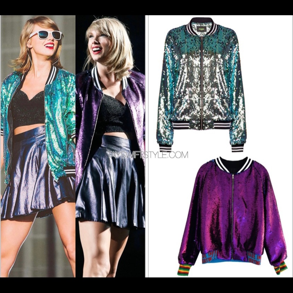 Mermaid Sequin Bomber Jacket aso taylor swift